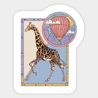 Running Giraffe Sticker